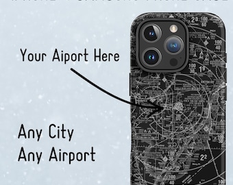 Custom Airport Map Phone Case: Aviation Pilot Gift, private pilot, general aviation, student pilot, gift for pilot, vfr map iphone case