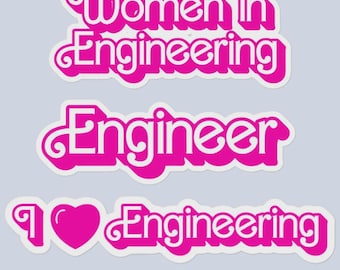 Engineer Woman Vinyl Sticker: STEM Pride, Laptop Decal, Software Engineer, Future Engineer, Engineering sticker, Computer engineer sticker