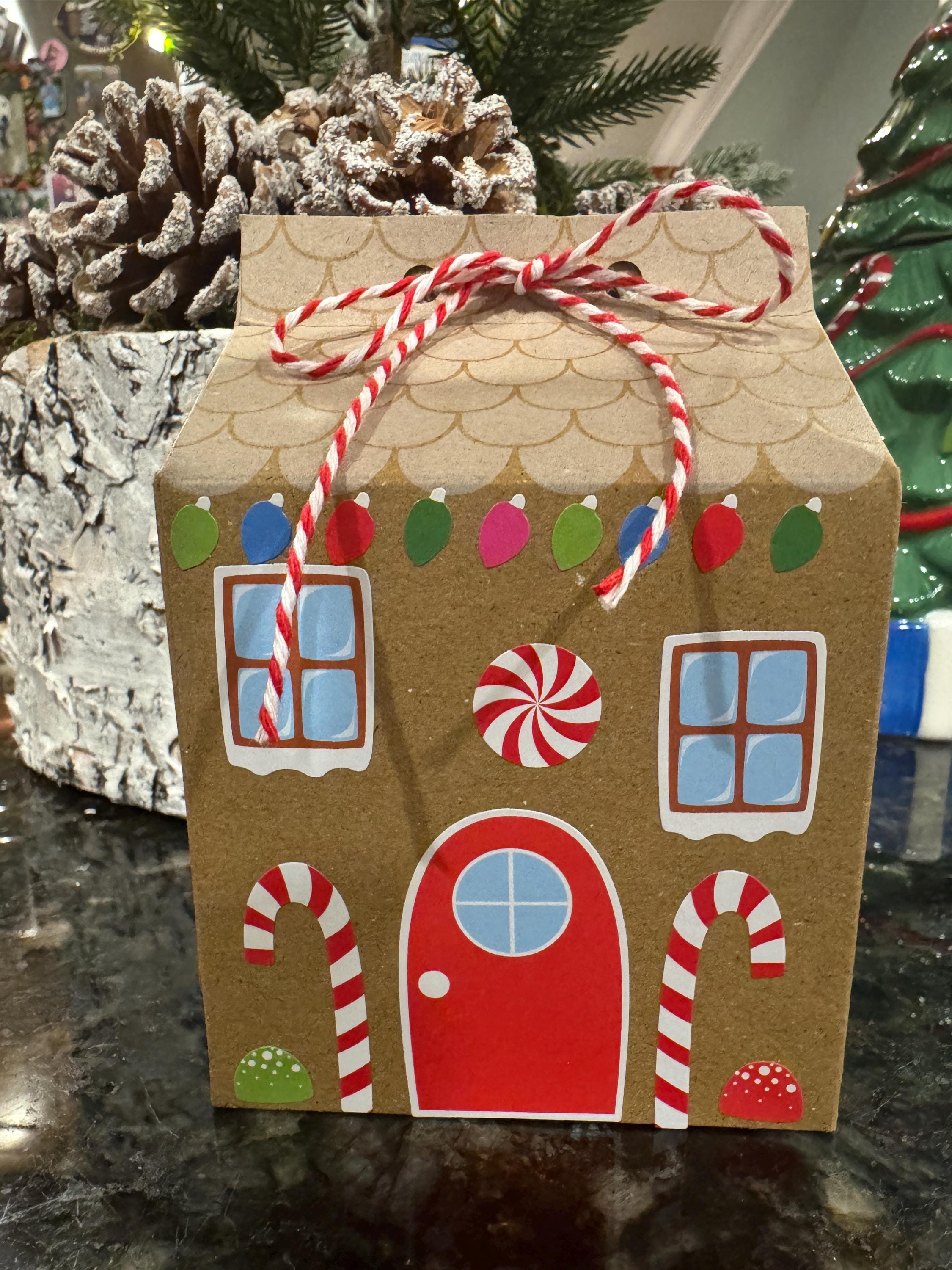 40 Adorable Cardboard Crafts For Kids 4 Decorated Cardboard DIY Gingerbread House Stickers Holiday Craft…