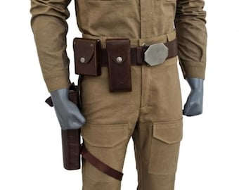 Fallout Vault Suit Cosplay: Jumpsuit & Leather Belt