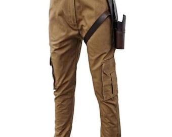 Cal Kestis Jedi Survivor Cosplay Pants – Star Wars Inspired Outfit with Leather Belt & Holster, Jedi Costume