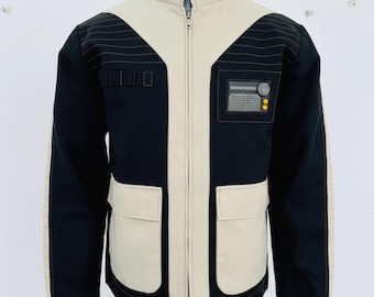 Cassian Andor Inspired Jacket: Brown Skin Strips Star Wars Rogue One Jacket