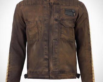 Star Wars Cassian Andor Inspired Dark Brown Canvas Jacket