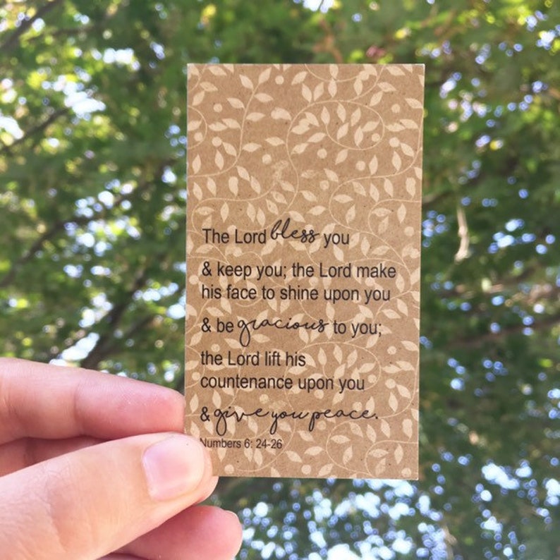 Numbers 6: 24-26. Little Prayer Cards | Etsy