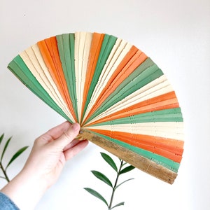 Vintage Hand Fan. Multicolor Fan. Free Shipping. image 1