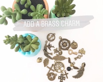 Add a BRASS Charm to your Hendersweet Necklace or Bracelet