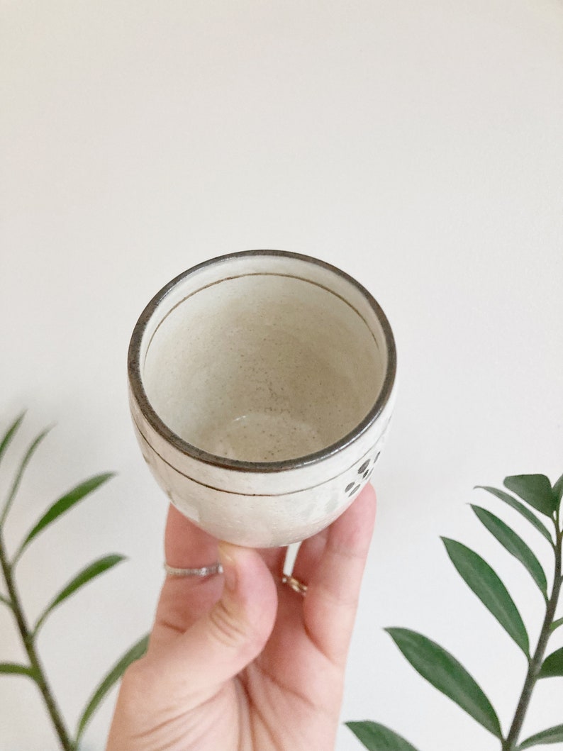 Small Neutral Bowl or Cup. Handmade Pottery. Perfect for Succlent Pot or Small Candle image 3