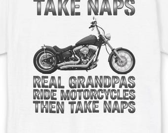 T-shirt grand-père moto | t-shirt biker papy vintage