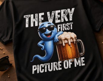 Grappig T-shirt voor bierdrinkers, cool T-shirt met zonnebrilmascotte, sarcastisch T-shirt voor kroegentochten, origineel T-shirt met schuimrubberen mok, cadeau voor een vrijgezellenfeest