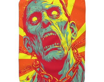 Couverture polaire zombie sherpa colorée