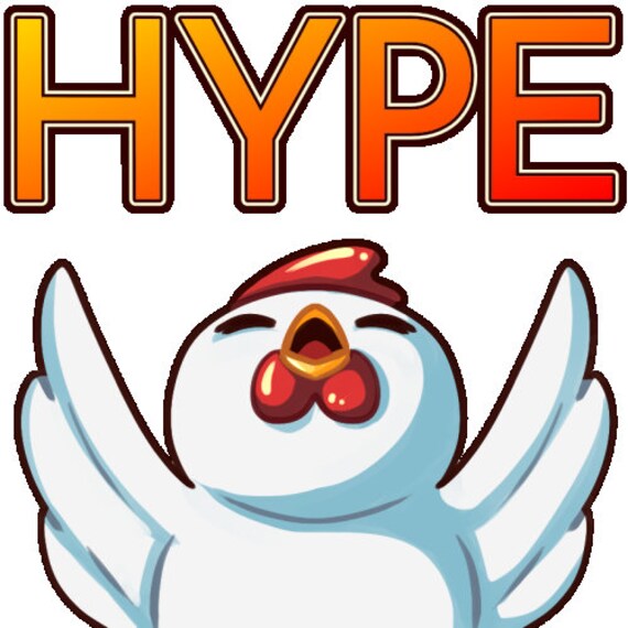Hype Emote Sticker Etsy
