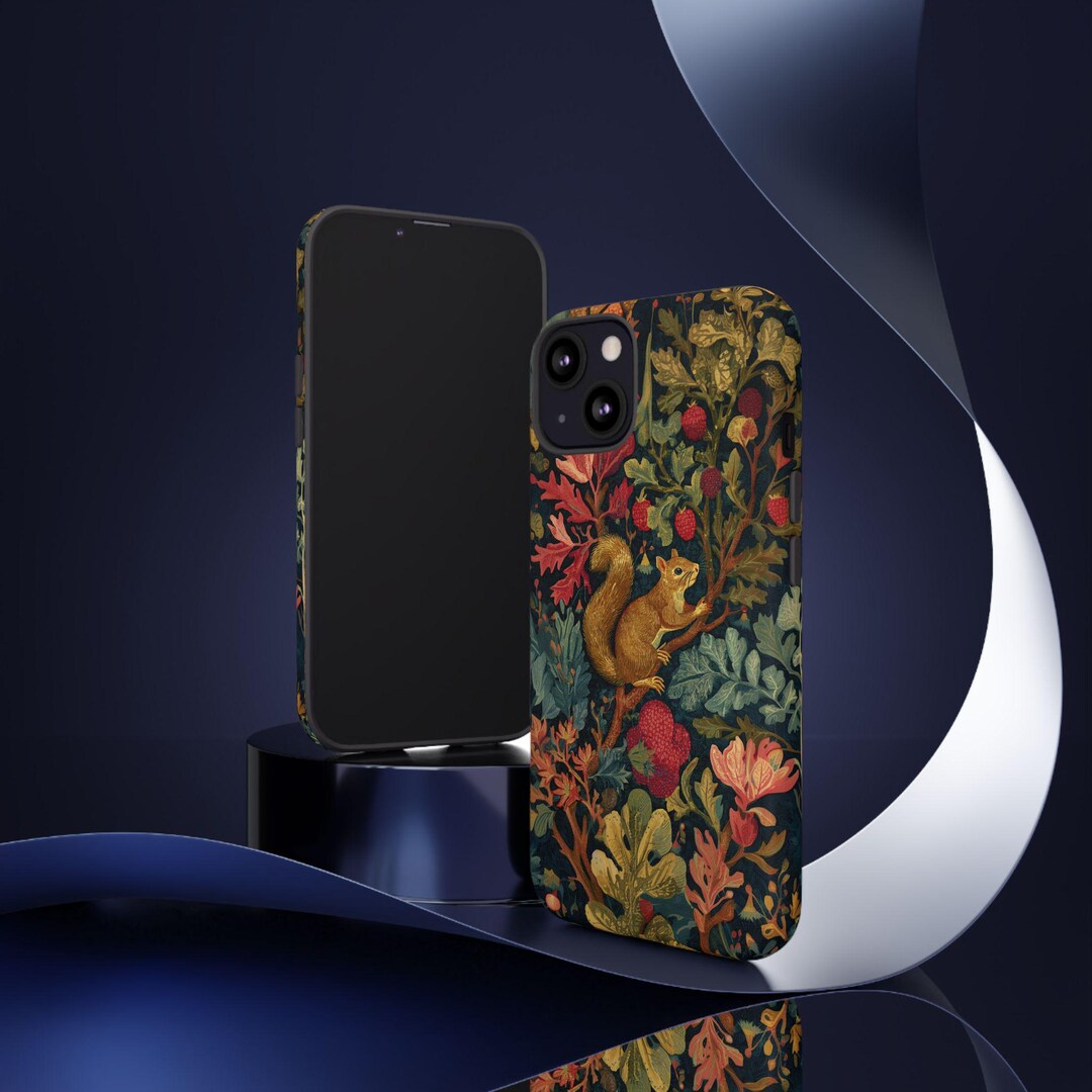 William Morris Squirrel Phone Case | Vintage Floral Botanical Art - Etsy