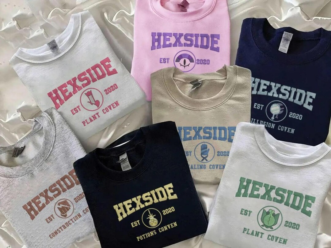 Hexside School of Magic and Demonics Embroidered Sweatshirt, Plant ...