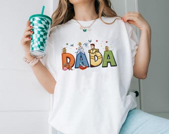 Disney Cinderella Prince Charming Dada Embroidered Crewneck, Fairy Godmother Jaq Gus Apparel, Disney Trip 2026 Family Matching Gift Top