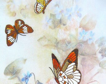 Bucilla Stitchery Embroidery Kit, Garden of Butterflies, Bucilla 40113, 12 x 16 inches, to Embroider Butterflies Flowers on Printed Fabric