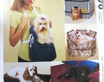 McCall's 2270 pattern for Pet Accessories Dog or Cat Bed House Sofa Carrier Pillow, One size, Uncut paper pattern