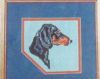 Dachshund contado cross stitch kit, Originales de Pegaso, tela amarilla aida, nuevo kit de bordado, kit de puntada de perro, regalo amante del perro