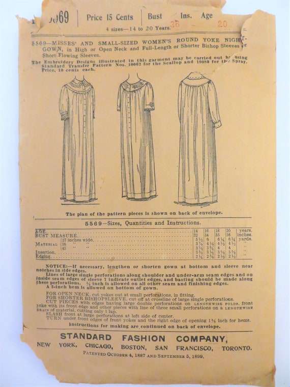 victorian nightgown sewing pattern