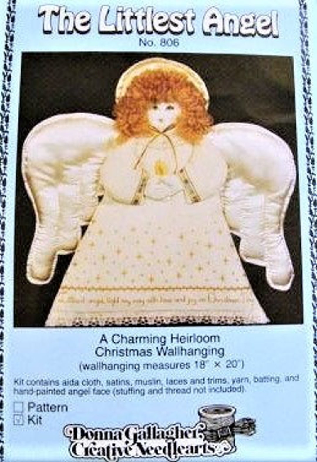 Christmas Angel Wall Hanging Kit the Littlest Angel Donna Etsy