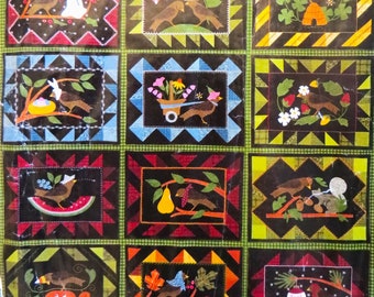Bertie's Year Wool or Quilt Applique Patterns, Bonnie Sullivan, BOM, Price is for each You Pick Month Jan Feb Mar Apr May June July Aug Sept