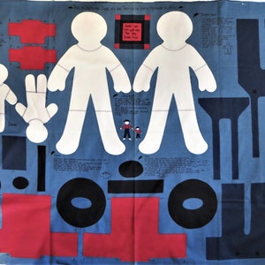 Amish Rag Doll Fabric Panel, DIY Sew and Stuff Joseph and Isaac, Father and Son Soft Dolls and Clothes, Vintage Joan Kessler Concord Cotton