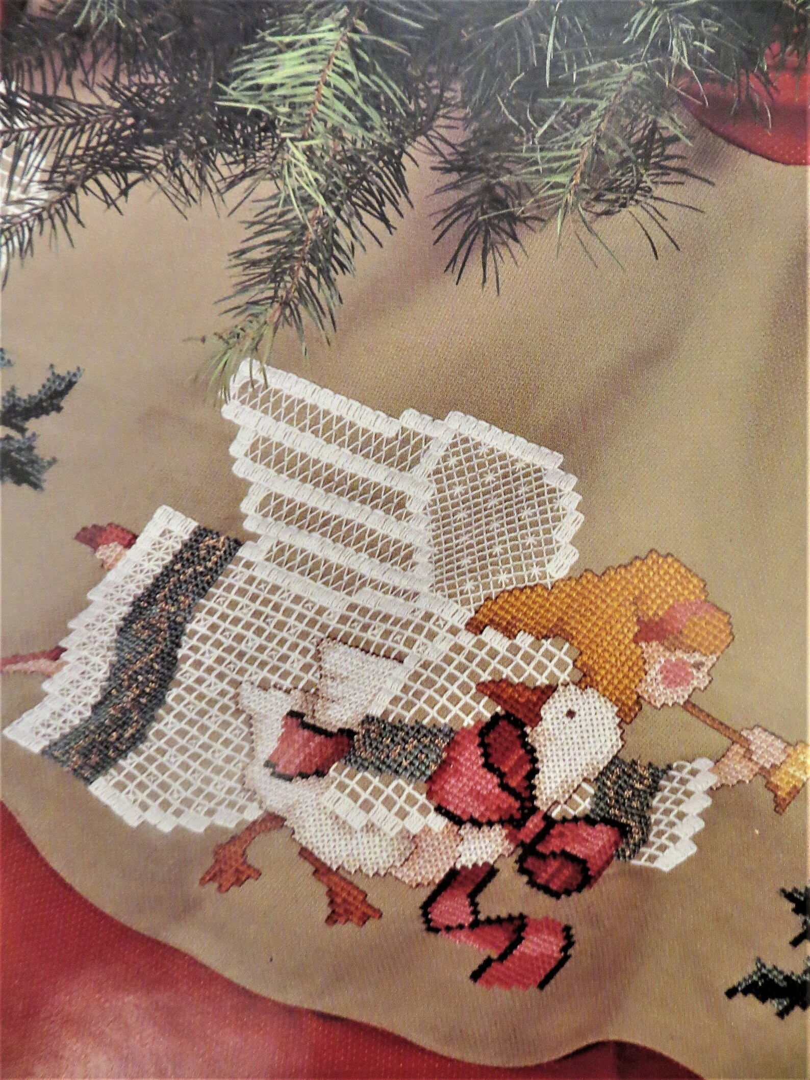 Angel Christmas Tree Skirt Cross Stitch Kit Janlynn 02216 Etsy