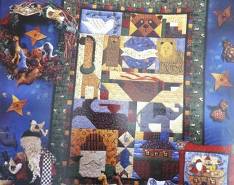 Debbie Mumm "Noah's Noel" Quilt Pattern Book, 13 projects, 40 Pages, Includes Dolls Ornaments, Advent Calendar, Animal Sampler