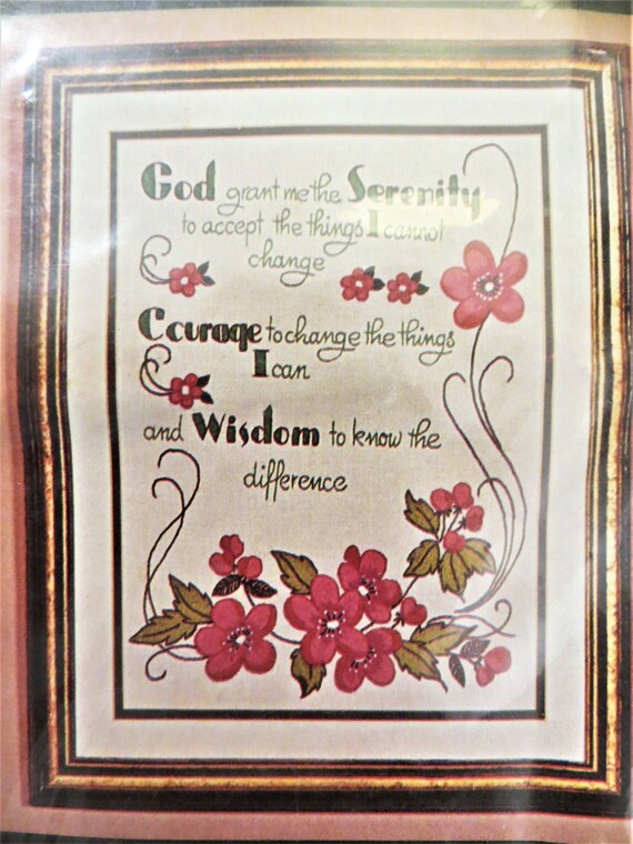 Serenity Prayer Stick-Set – Weißer Stoff (12x15 Zoll) Mit Blauem Aufdruck, Für 11x14 Rahmen