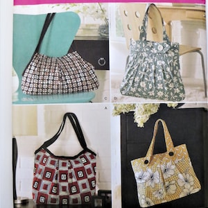 Simplicity 2685 Handbags Purses Totes Pattern, 4 Variations Fabric Bags, uncut paper sewing pattern