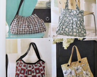 Simplicity 2685 Handbags Purses Totes Pattern, 4 Variations Fabric Bags, uncut paper sewing pattern