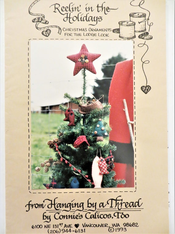 Fishing Christmas Ornaments Pattern for the Lodge Look, Reelin' in the Hoidays, Hanging by a Thread, Star Canoes Fishing Hat Tree Fish