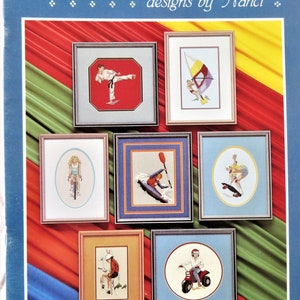 Sports Counted Cross Stitch Booklet, Life&#39;s an Adventure, Designs by Nanci, 14 pages, 12 Charts, Surfing, Biking Skateboarding, Martial Arts