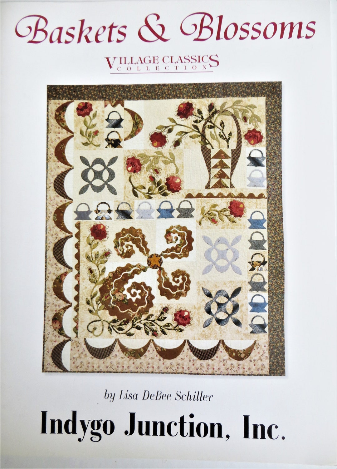 Baskets and Blossoms Quilt Pattern Booklet, Indygo Junction, Lisa Debee