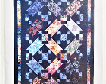 Jacob's Soul Dance Quilt Pattern, Chase-Adams Designs, Colorwash Jacob's Ladder, Modern Contemporary, 4 Sizes Nap Twin Full Queen