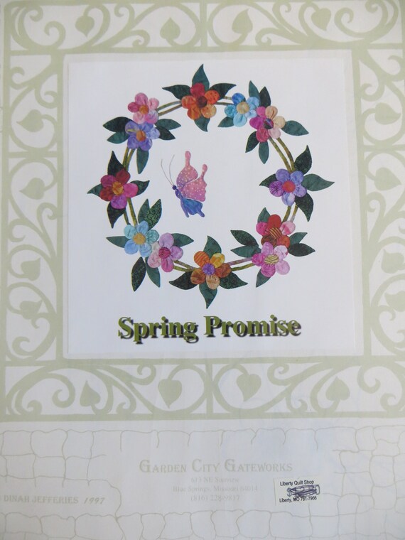 Spring Promise Applique Quilt Pattern Dinah Jefferies Garden - Etsy