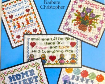Miniature Samplers for Cross Stitch CHARTS PATTERNS Booklet, Dover Needlework 33 Pg Soft Cover Embroidery Holidays Verses Special Occasions