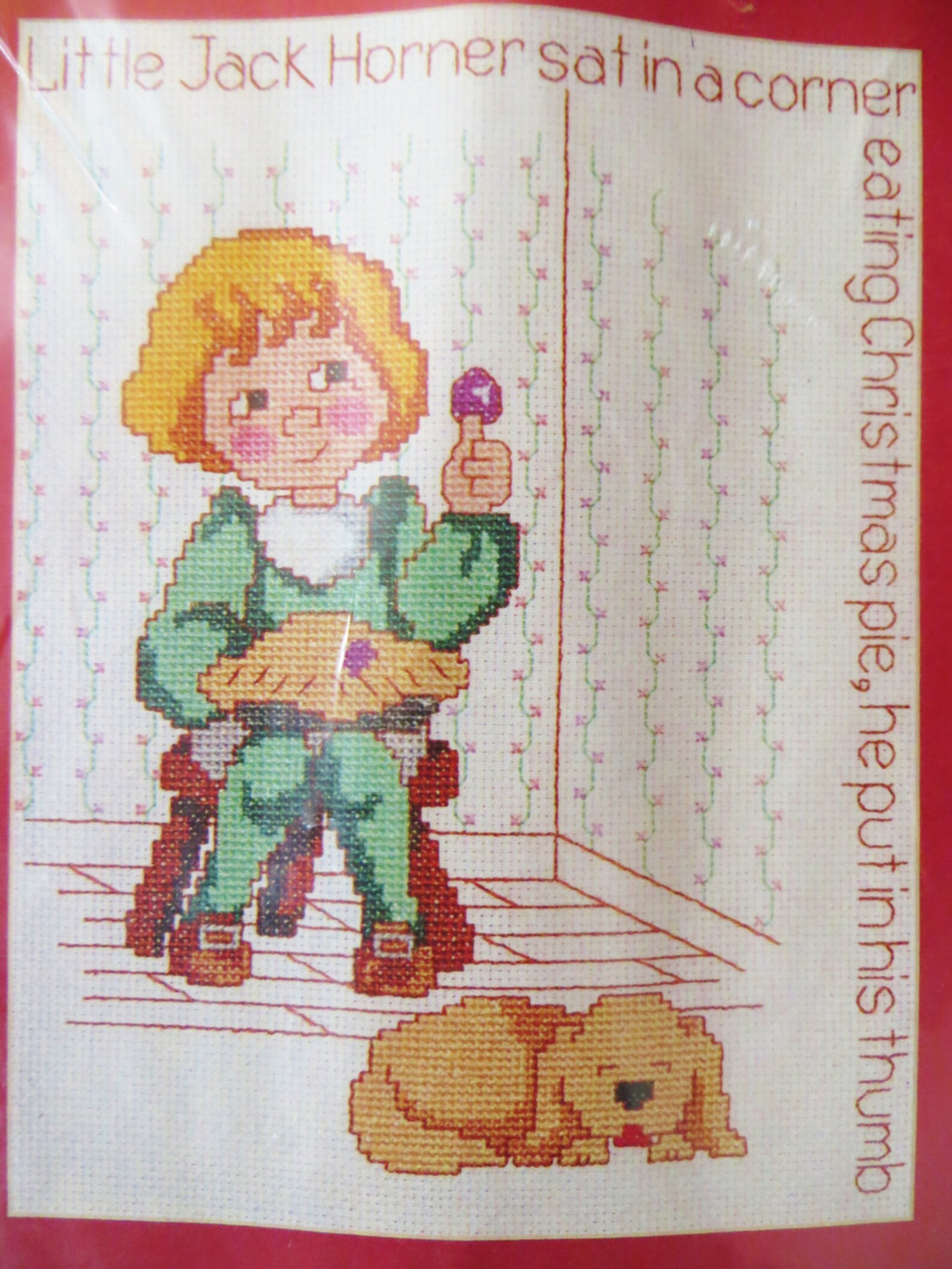 Nursery Rhyme Counted Cross Stitch Kit Little Jack Horner Etsy