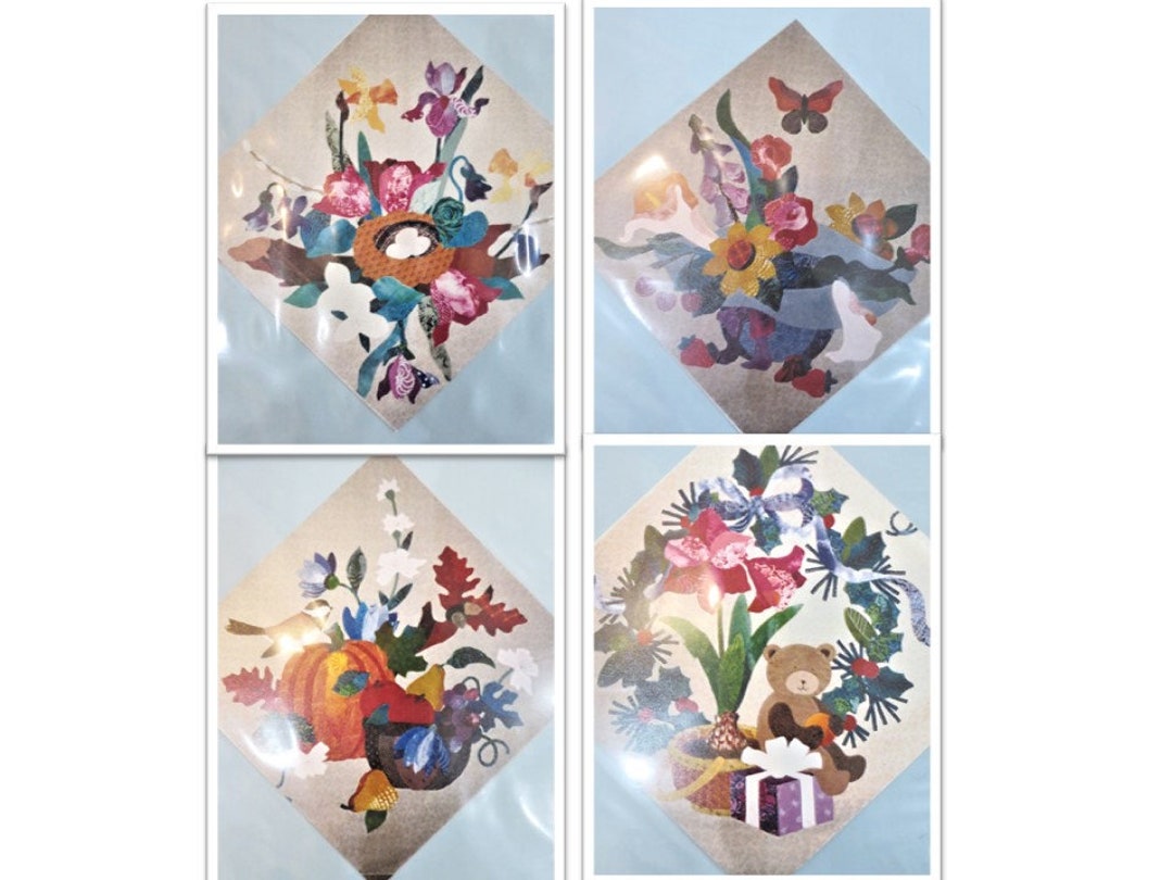 4 Seasons Nancy Pearson Applique Designs Quilt Patterns Lot Etsy