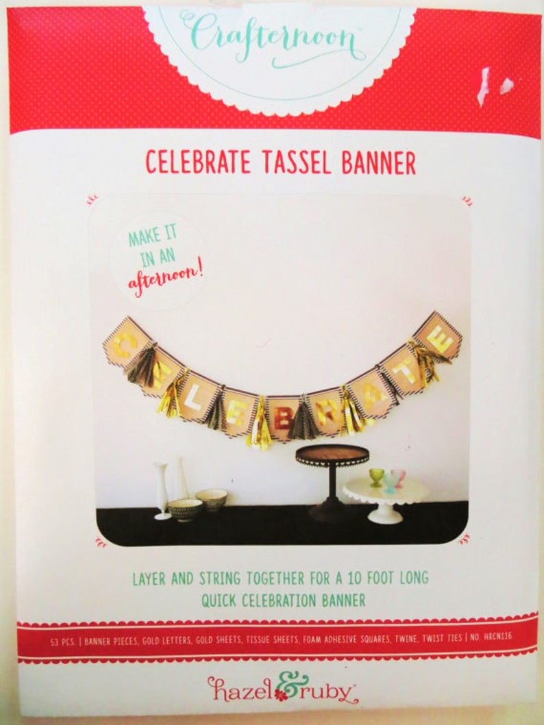 Celebrate Banner Kit DIY Gold Letters and Tassels - Etsy