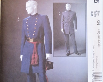 McCall's 4745 Pattern, Men's Civil War Uniform Costume, Coats Trousers, Historical Clothing, size XL XXL XXXL Uncut Paper Pattern