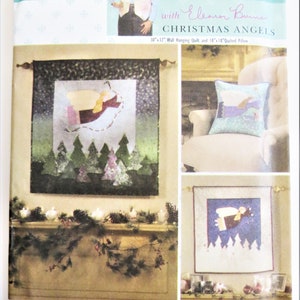 Angels Quilt Pattern, Guardian Angel 30 x 32&quot; Wall Hanging, 18 x 18&quot; Angel Tooth Fairy Pillow, Eleanor Burns, Simplicity 4741 Quilt in a Day