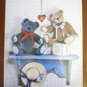 Old Fashioned Teddy Bear Sewing Pattern, Ba-Ba Bear, 12 inch Heirloom Jointed Bear, Toy Stuffed Animal Movable Joints, 8 Page Booklet uncut