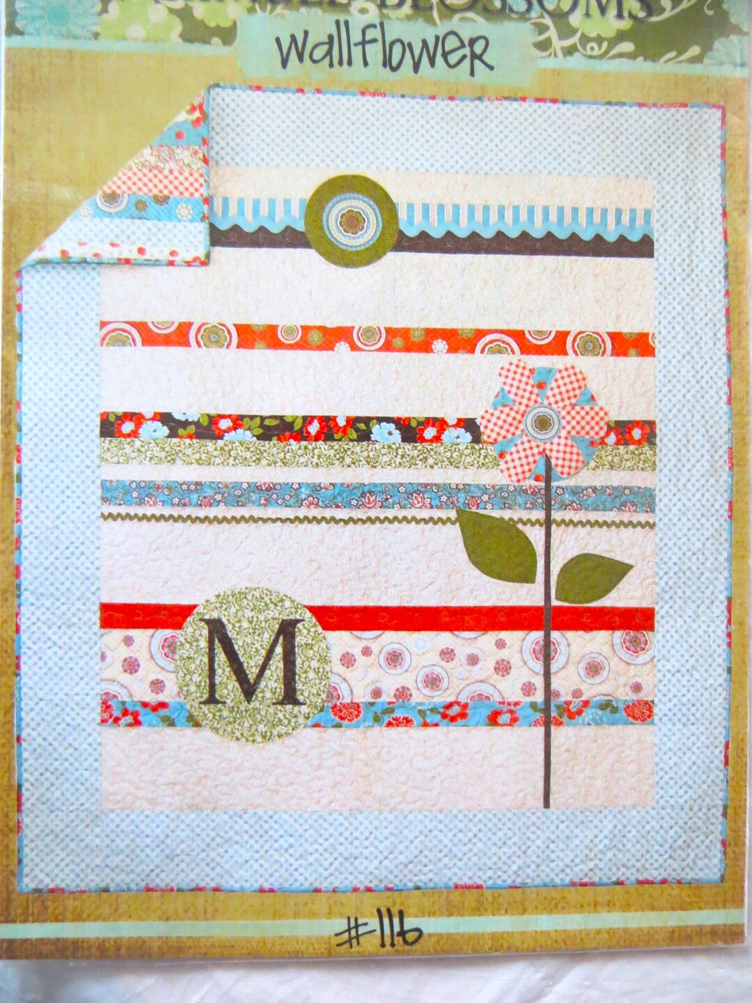 Wallflower Quilt Pattern, Thimble Blossoms 116, Camille Roskelley, Jelly Roll Monogram, Big