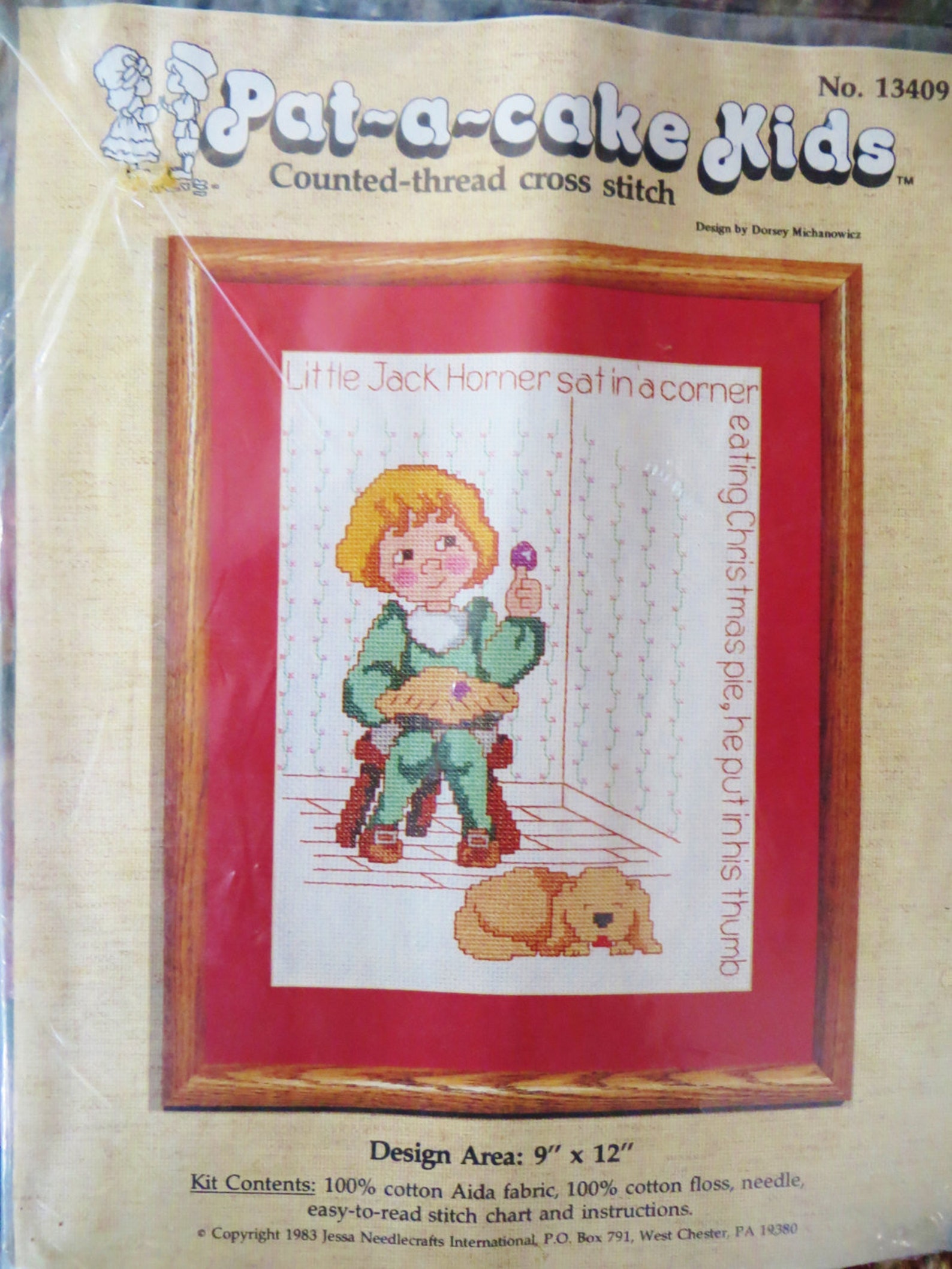 Nursery Rhyme Counted Cross Stitch Kit Little Jack Horner Etsy