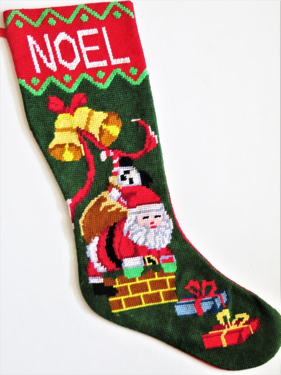 Needlepoint Stocking - Santa