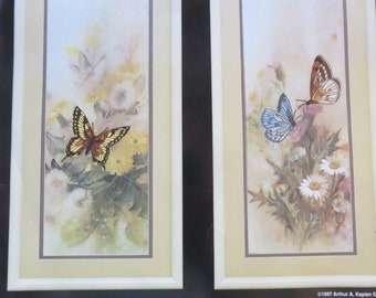 Butterfly Dance Bucilla Stitchery Embroidery Kit, Butterfy Pair, Bucilla 40114, 9 x 16  to Embroider Butterflies Flowers on Printed Fabric