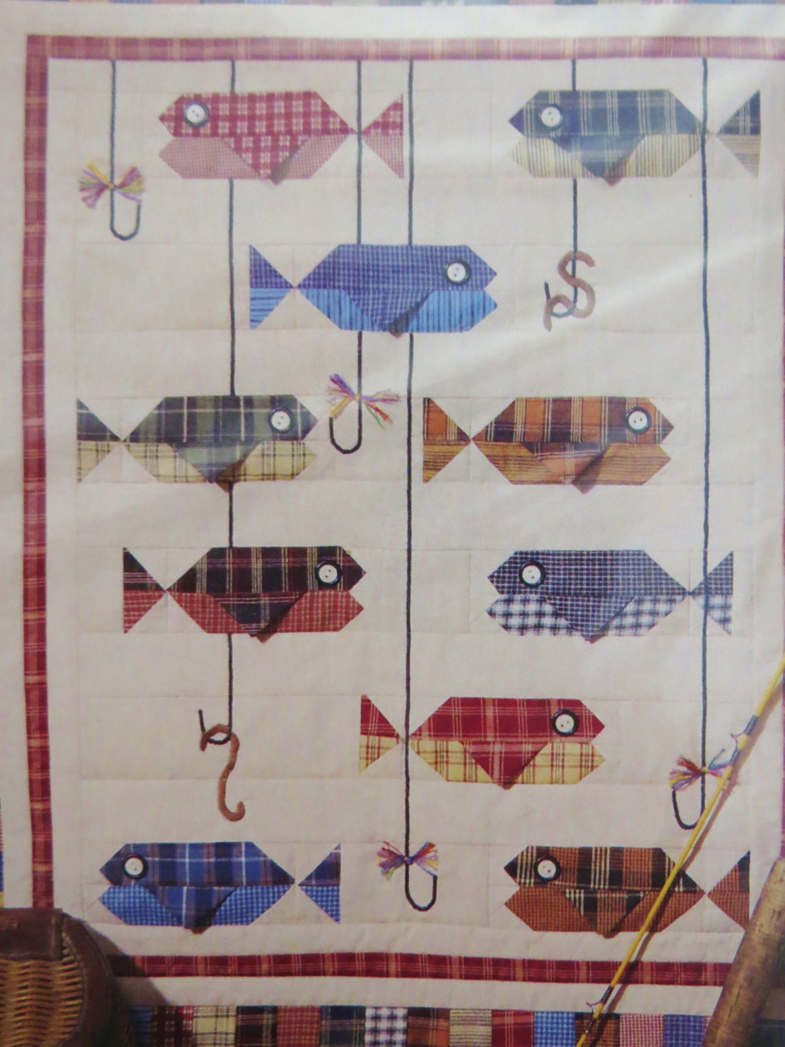 Patchwork Fish Quilt Pattern Something's Fishy Four Etsy