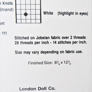 Bru London Doll Co Counted Cross Stitch Chart, A Victorian Experience ...