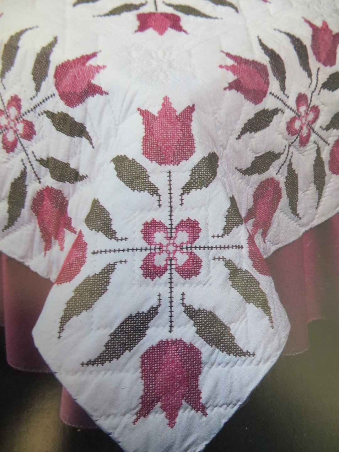 Bucilla Tulips Stamped Cross Stitch Quilt Blocks Set of 6 Etsy