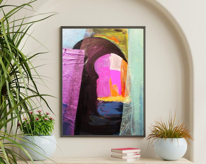 Abstract Colorful Vertical Wall Art Print | Modern Minimal Art Poster | Contemporary Acrylic Painting | Printable 2:3 Ratio